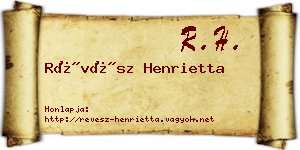 Révész Henrietta névjegykártya